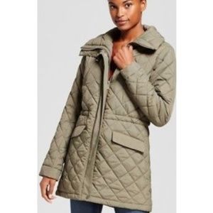 Quilted Jacket 3/4 Length - Olive